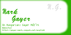 mark gayer business card